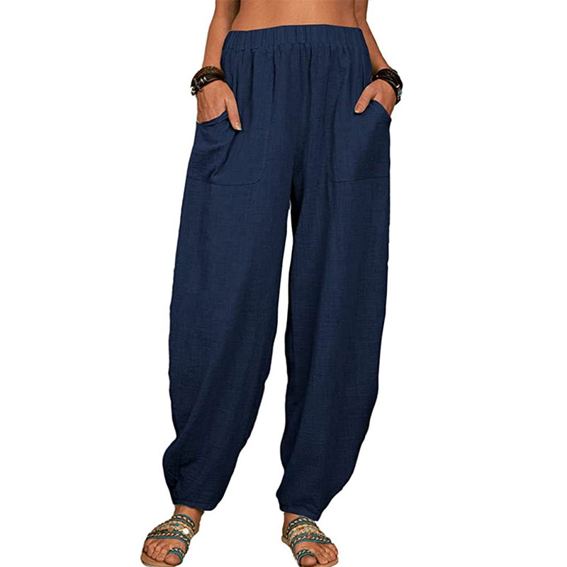 Women's Loose Cotton and Linen Casual Pants