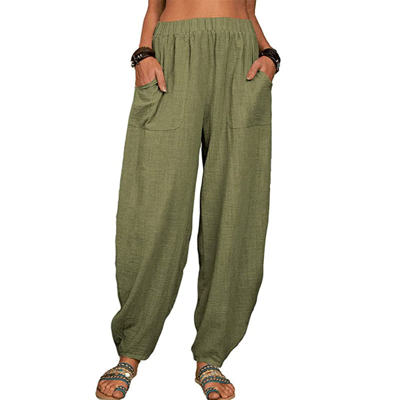 Women's Loose Cotton and Linen Casual Pants