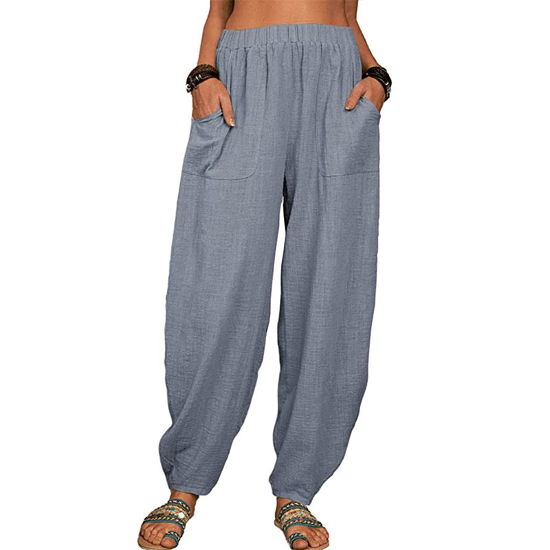 Women's Loose Cotton and Linen Casual Pants