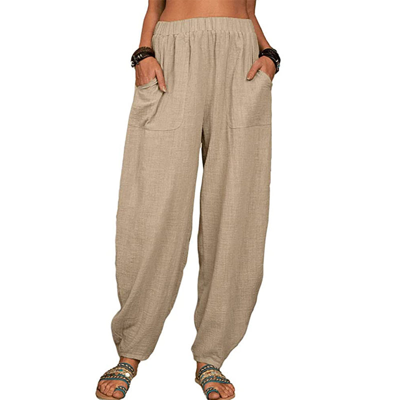 Women's Loose Cotton and Linen Casual Pants