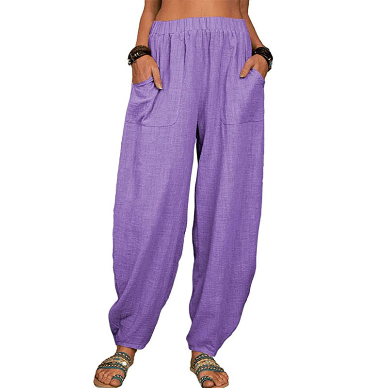 Women's Loose Cotton and Linen Casual Pants