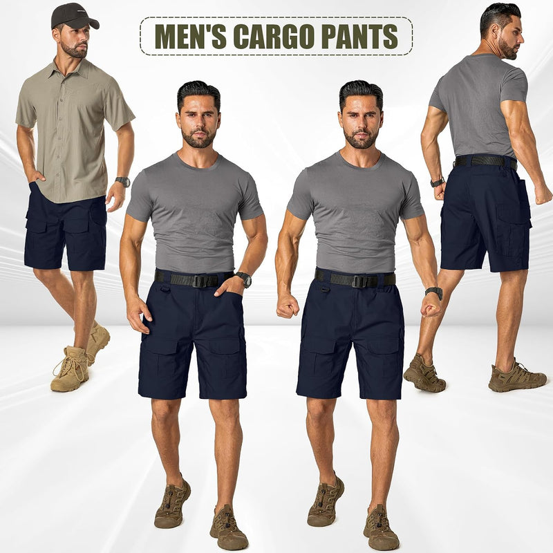Mens Cargo Tactical Shorts Hiking BDU Wear Resistant Rip Stop Work Hiking Fishing Shorts for Men (No Belt)