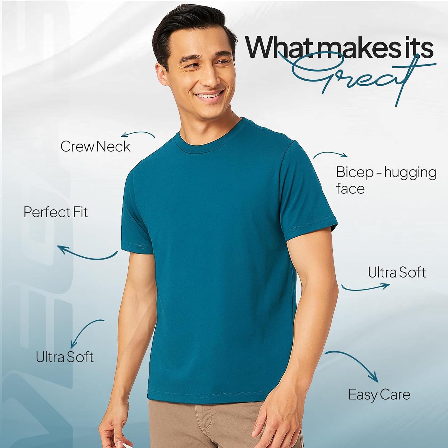 Vegas Classic Mens T-Shirts – Short Sleeve Crew Neck T Shirts for Man, Cotton Blend Plain Novelty Men'S T-Shirts