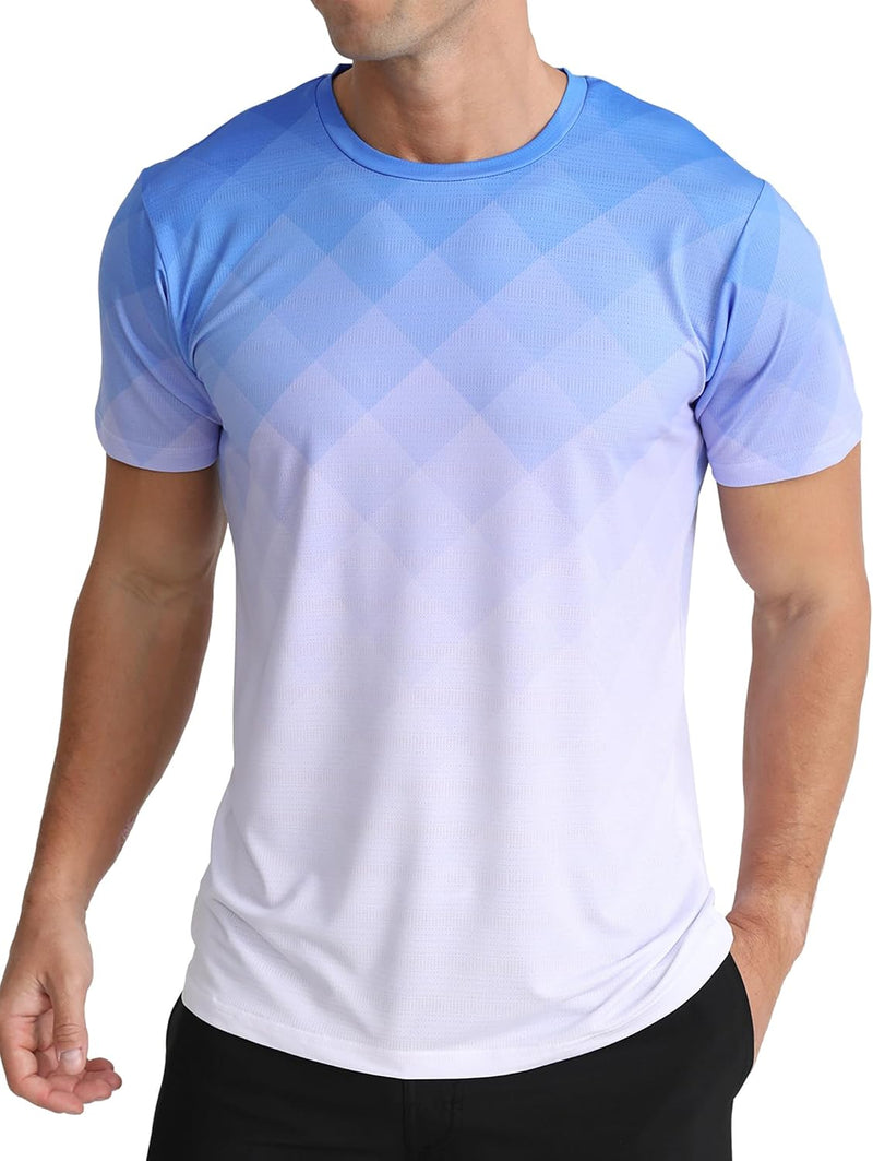 Men'S Athletic T-Shirt Performance Gym Shirt Quick Dry Moisture Wicking Running Workout Short Sleeve Tops