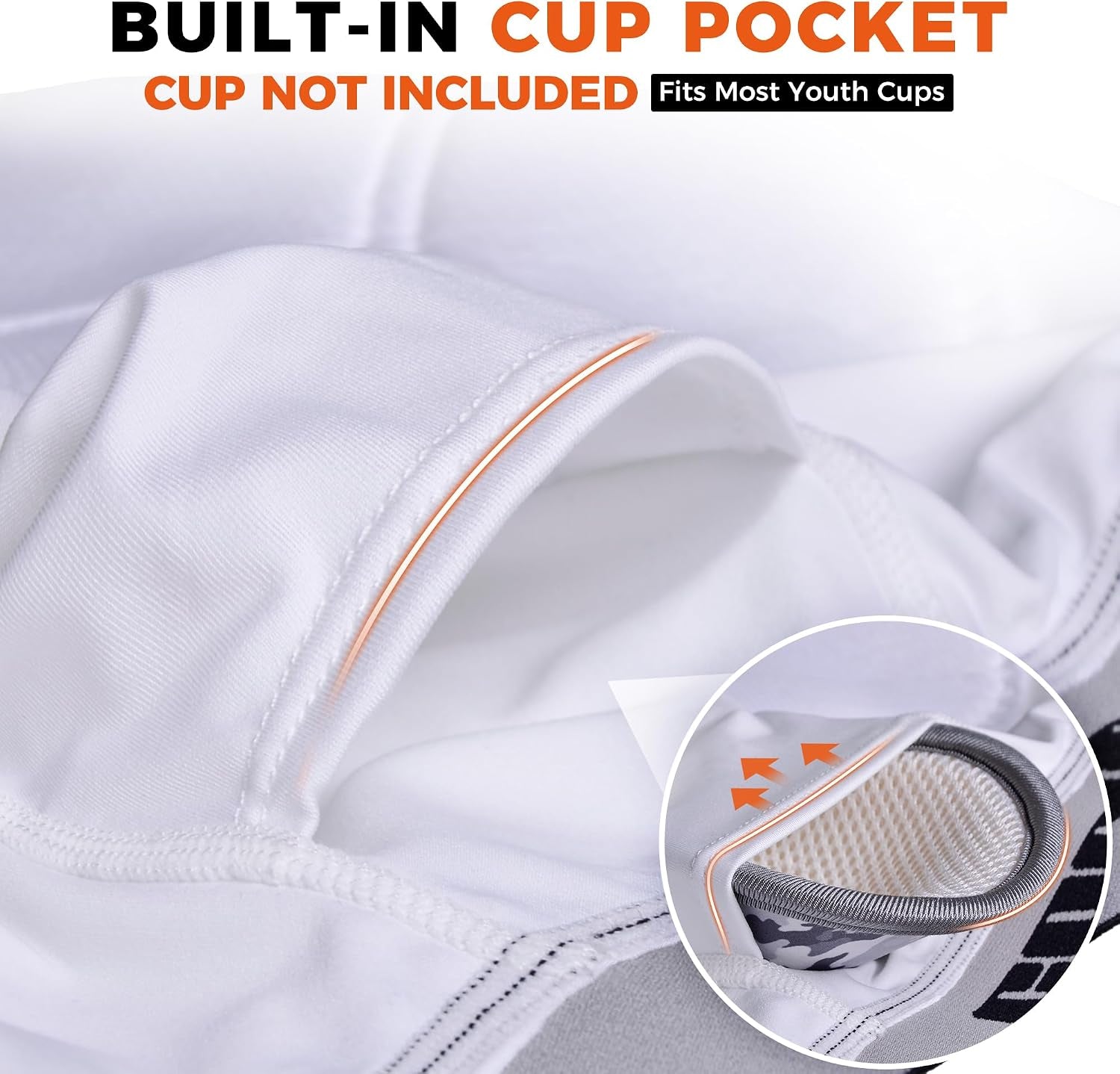 Adult Men Baseball Sliding Shorts with Cup Pocket Protective Padded Sliders Compression Cup Underwear for Football Lacrosse