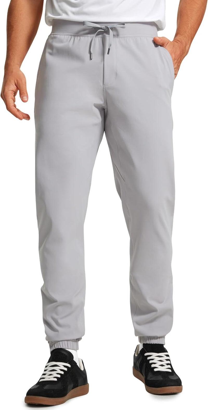 4-Way Stretch Athletic Joggers 30"/32" | Workout, Wrinkle-Free, Premium Soft, Tapered Leg, Casual, Pockets, Pants for Men