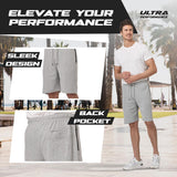 3 Pack Mens Shorts Casual Men'S Athletic Short Workout Gym Shorts for Men with Zipper Pockets, Small - 5X