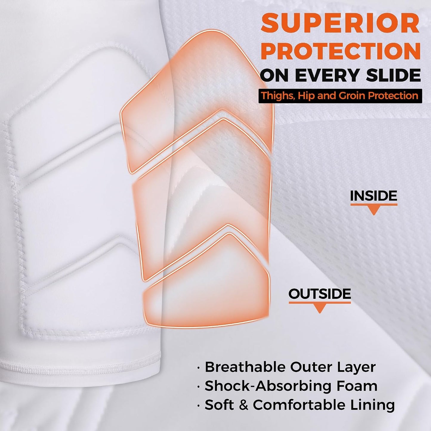 Adult Men Baseball Sliding Shorts with Cup Pocket Protective Padded Sliders Compression Cup Underwear for Football Lacrosse