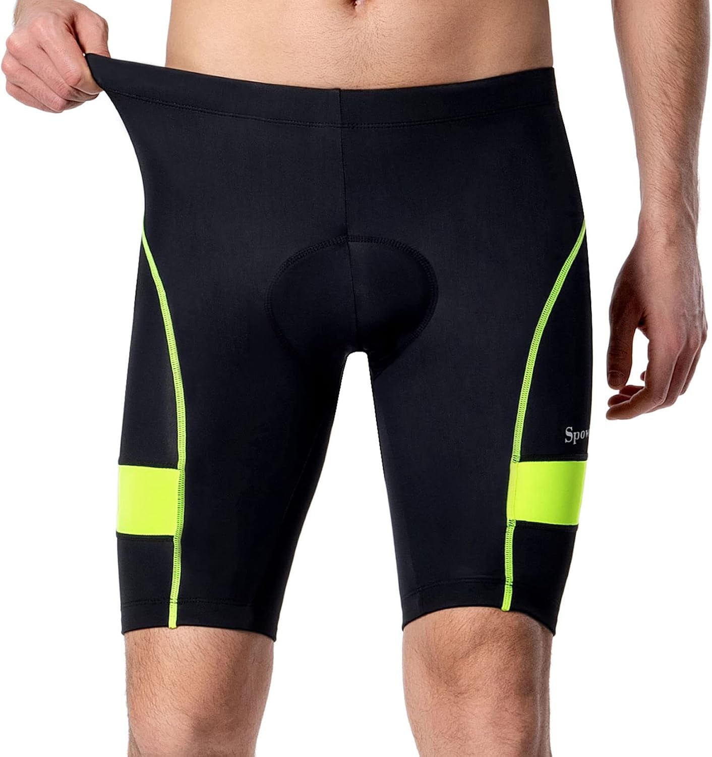Men'S Cycling Shorts Padded Biking Cycle Clothes Bike Riding Pants Bicycle Mountain Bike Tights UPF 50+