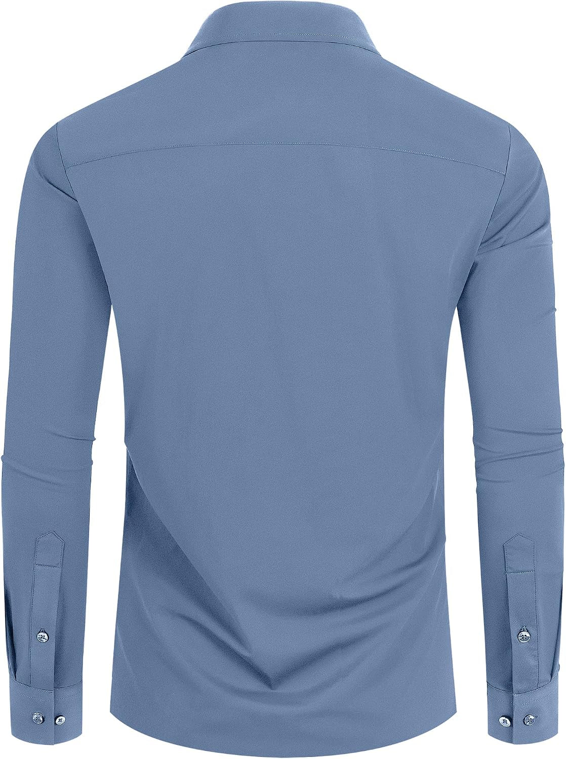 Stretch Mens Dress Shirts Long Sleeve Slim Fit Dress Shirts for Men Muscle Fit Wrinkle Free Button down Shirt
