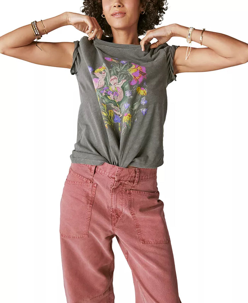 Women'S Faded Neon Floral Classic T-Shirt