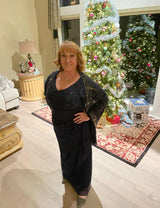 Starry Night Shawls and Wraps for Evening Dresses, Shiny Scarf for Women’S Formal Wear