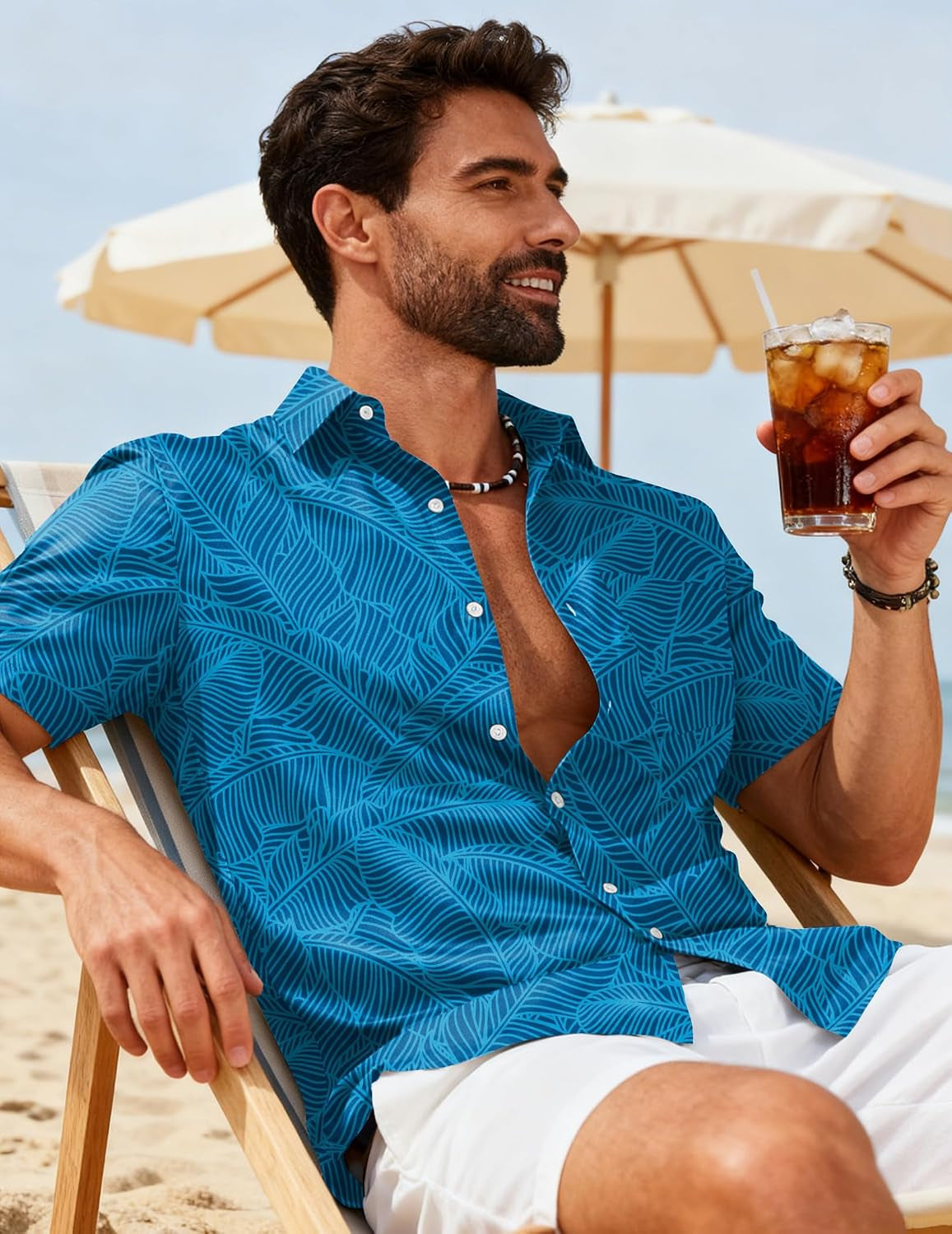 Mens Hawaiian Shirts Short Sleeve Button down Aloha Shirts Summer Vacation Beach Shirts