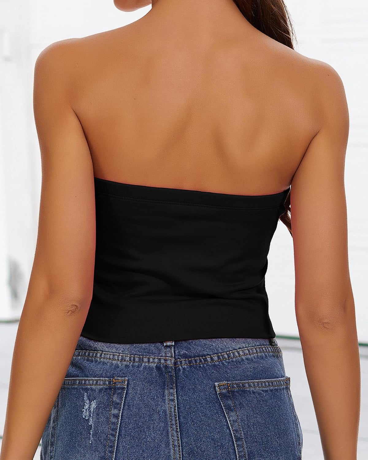 Summer Tube Tops Basic Crop Tops for Women Strapless Tank Casual Tunics Sexy Short Shirts 2026