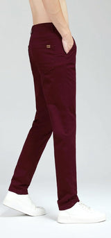 Men'S Skinny Stretchy Khaki Pants Colored Pants Slim Fit Slacks Tapered Trousers