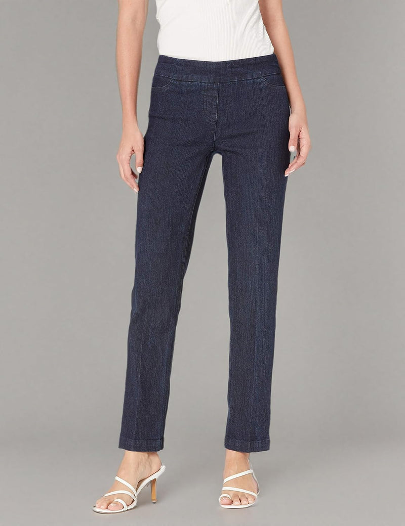 Women'S Pull-On Relaxed Leg Pants with Tummy Control | Slimsation | Wide-Leg Comfort, 4-Way Stretch, Wrinkle Resistant