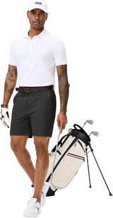 Men'S Golf Dress Shorts 7" Lightweight Work Shorts for Men Casual Stretch Quick Dry with 6 Pockets