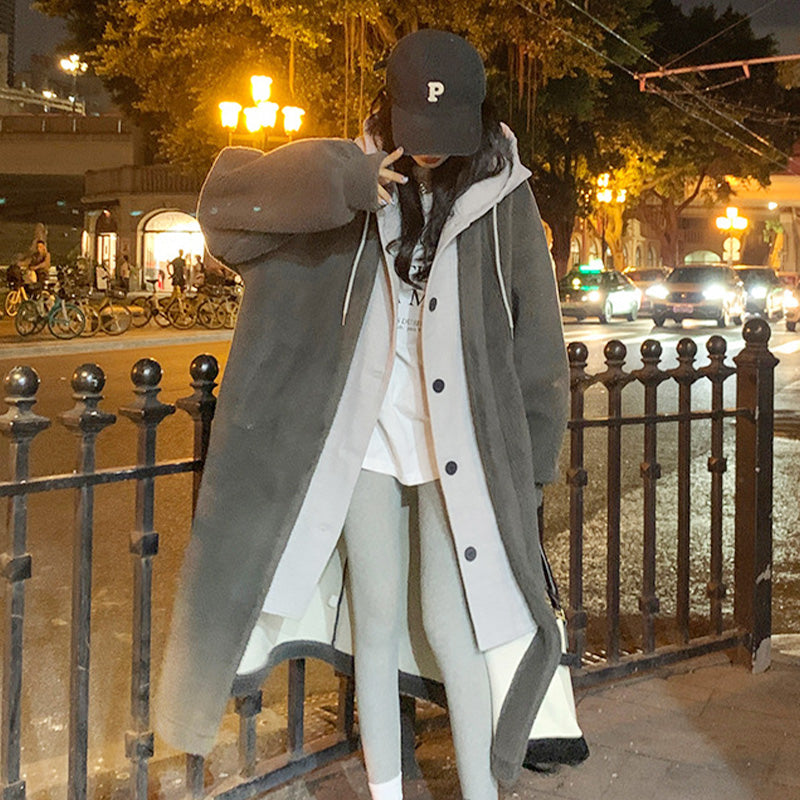 🎅🎄Christmas Sale🥳 2-Layered Faux Lambswool Hooded Coat Jacket(Great Sale⛄BUY 2 Get 5% OFF)