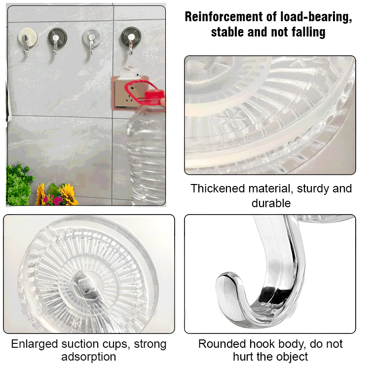🔥Powerful suction cup hooks no punching（Great Sale⛄BUY 2 Get 5% OFF